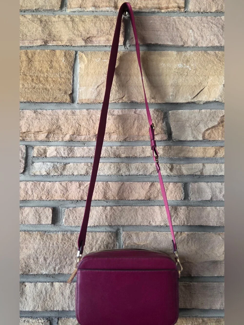 kate spade Maroon Leatger Crossbody Purse